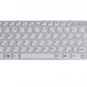 149036851 КЛАВИАТУРА ДЛЯ НОУТБУКА SONY ДЛЯ VAIO SVE111, SVE1111M1R, БЕЛАЯ С РАМКОЙ, ГОР. ENTER