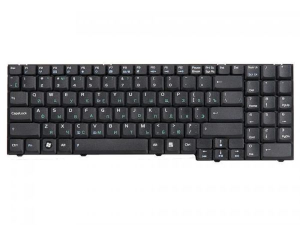 04GNED1KRU00-1 КЛАВИАТУРА ДЛЯ НОУТБУКА ASUS M50SA, M50SV, M50SR ЧЕРНАЯ, ГОР. ENTER