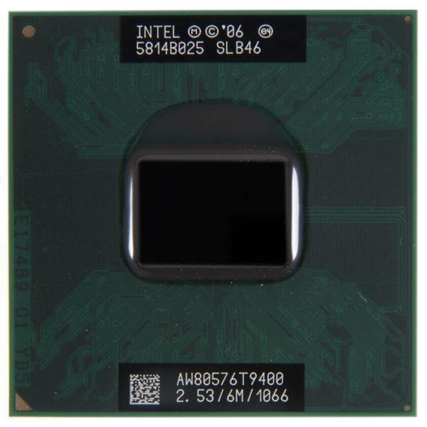SLB46 процессор для ноутбука Intel Core 2 Duo Mobile T9400 Socket P 2.53 ГГц