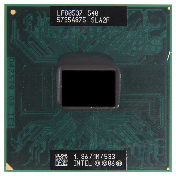 SLA2F процессор для ноутбука Intel Celeron M 540 Socket P 1.86 ГГц