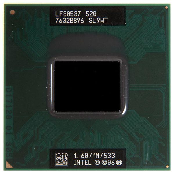 SL9WT процессор для ноутбука Intel Celeron M 520 Socket M 1.6 ГГц