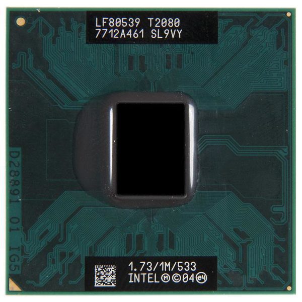 SL9VY процессор для ноутбука Intel Pentium Dual-Core Mobile T2080 Socket M 1.73 ГГц