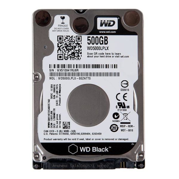 WD5000LPLX жесткий диск 500 Гб Western Digital WD Black, 2,5", 7200 Об/мин, SATA III