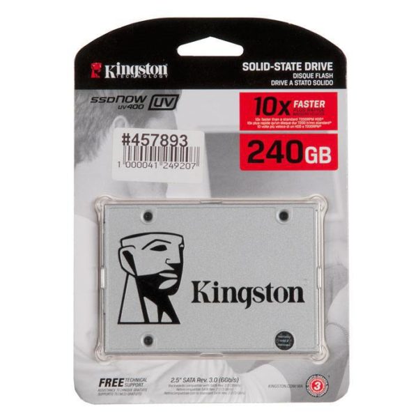 SUV400S37/240G жесткий диск SSD 240Gb, SATA III, 2.5", Kingston UV400