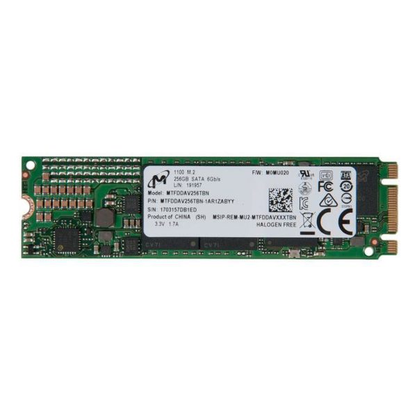 MTFDDAV256TBN-1AR1ZABYY жесткий диск SSD 256Gb, SATA III, M.2, Crucial C3