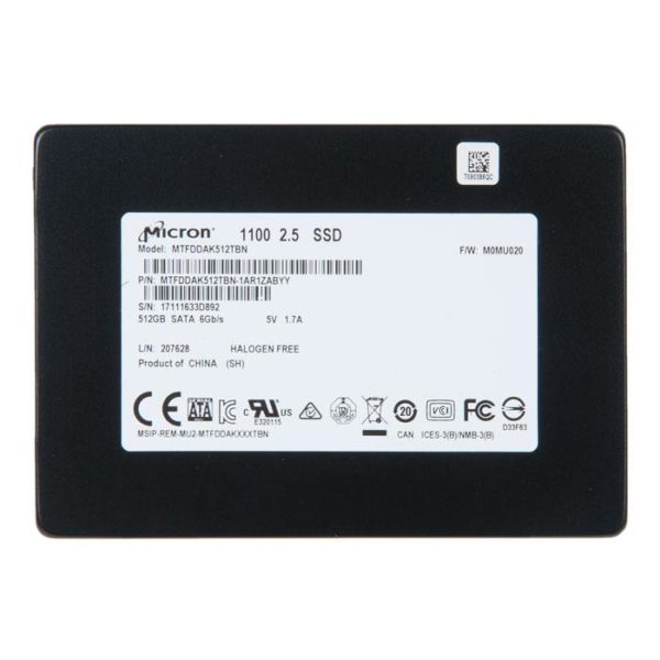 MTFDDAK512TBN-1AR1ZABYY жесткий диск SSD 512Gb, SATA III, 2.5", Crucial Micron 1100