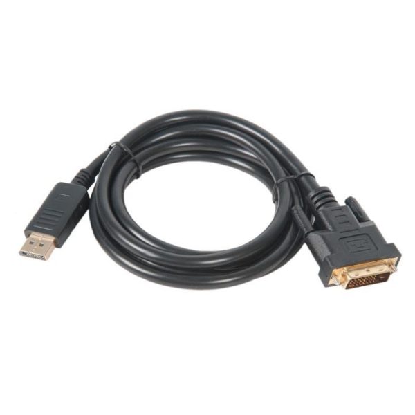 CC-DPM-DVIM-1.8M Кабель DisplayPort-DVI Cablexpert CC-DPM-DVIM-1.8M, 1.8м, 20M/25M, черный, экран, пакет