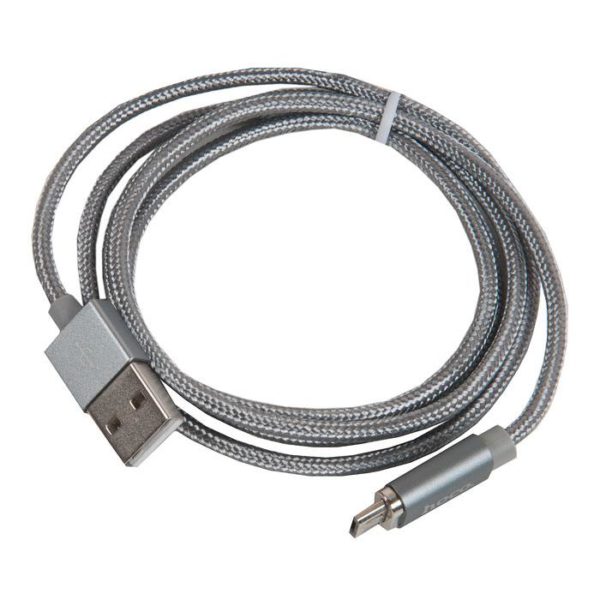 6957531078395 кабель  u40A magnetic adsorption Micro USB, серый