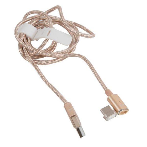 6957531052876 кабель  u16 Magnetic adsorption type-c charging cable, золотой