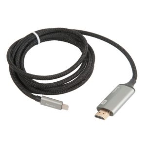 6957531080640 кабель HDMI UA13 для Type-C (L=1.8M) Full HD 4K/2K, серый