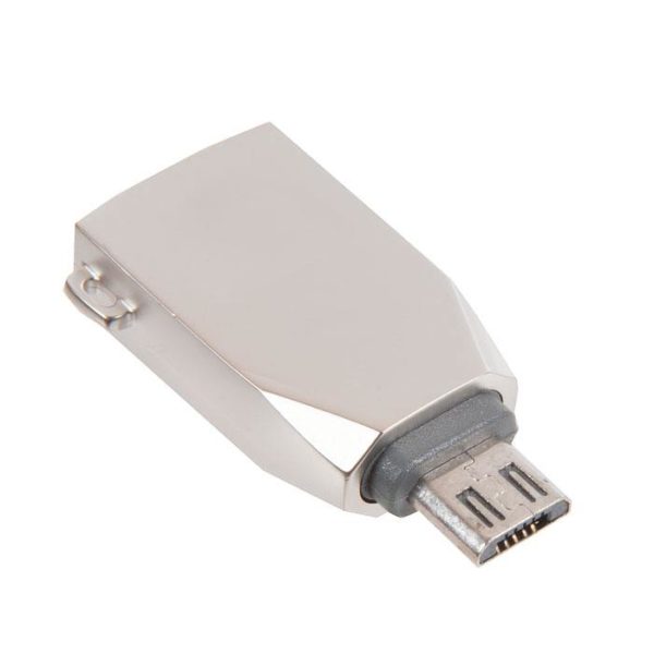 6957531070283 адаптер  OTG UA10 Micro-USB, жемчужный никель