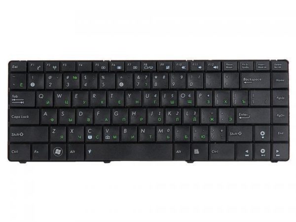 04GNQW1KRU00-2 КЛАВИАТУРА ДЛЯ НОУТБУКА ASUS K40, X8, F82, P80, P81, ЧЕРНАЯ, ГОР. ENTER