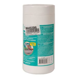 CLN 30322 OPTIMA САЛФЕТКИ ДЛЯ ЭКРАНОВ 100 ШТ,ТУБА,ТЕРМОБОНД