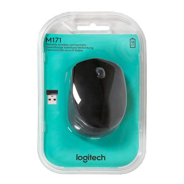 910-004424 МЫШЬ LOGITECH M171 USB, СЕРАЯ