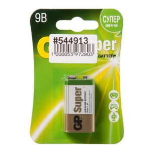1604A-5CR1 БАТАРЕЙКА GP SUPER ALKALINE 9V, КРОНА 6LR61, 1 ШТ