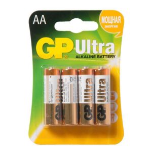 15AU-U4 БАТАРЕЙКА GP ULTRA ALKALINE 1.5V, ПАЛЬЧИКОВЫЕ AA LR6, 4 ШТ