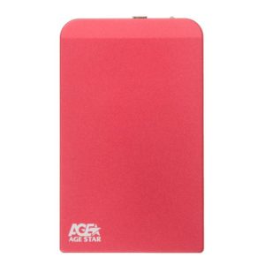 SUB2O1 КОНТЕЙНЕР (BOX) ДЛЯ HDD 2.5"  SATA AGE STAR, USB 2.0, КРАСНЫЙ