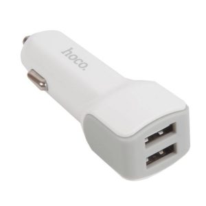 6957531078005 АВТОМОБИЛЬНОЕ ЗАРЯДНОЕ УСТРОЙСТВО HOCO Z23 2 В 1, БЕЛЫЙ